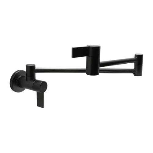Huntington Brass Matte Black Tazio Widespread Pot Filler Faucet