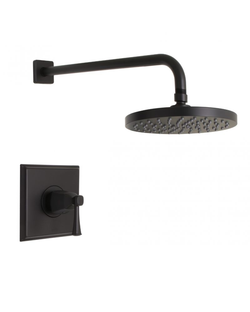 Huntington Brass Matte Satin Black Daven Port Shower Combo Kit