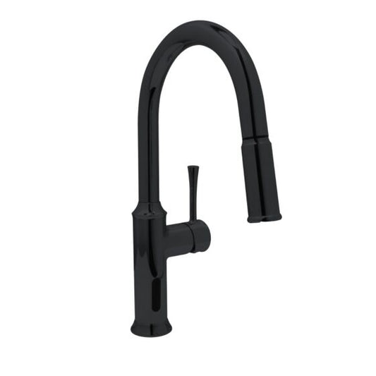 Huntington Brass Matte Black Angel Kitchen Faucet