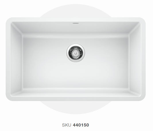 Blanco  White Diamond Silgranit Single Bowl Granite Composite Kitchen Sink