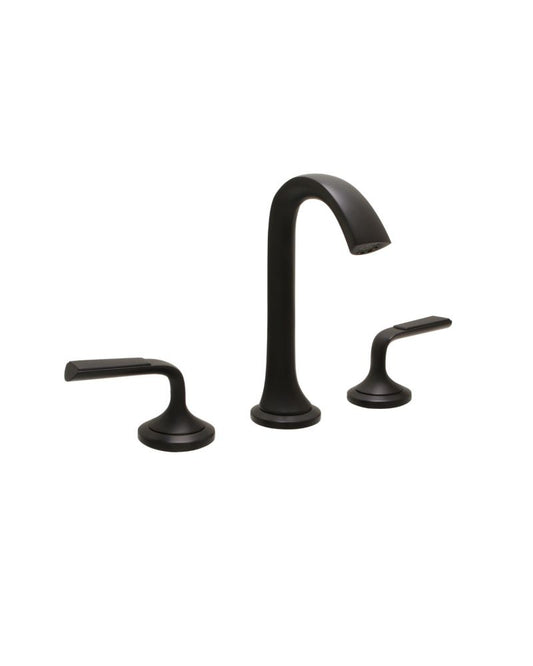 Huntington Brass Matte Satin Black Joy Widespread Bath Faucet