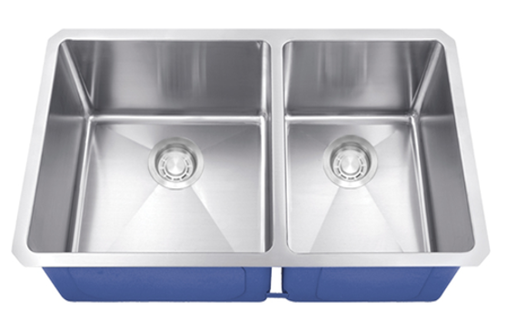 Dakota Stainless Micro Radius 60/40 16 Gauge Stainless Steel Kitchen Sink