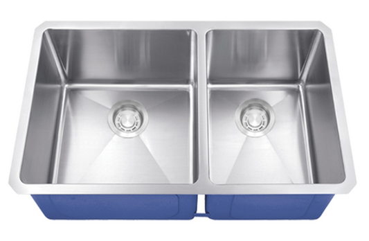 Dakota  Stainless Micro Radius 60/40 16 Gauge Stainless Steel Kitchen Sink