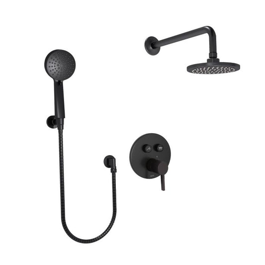 Huntington Brass Matte Black  Shower Combo Kit