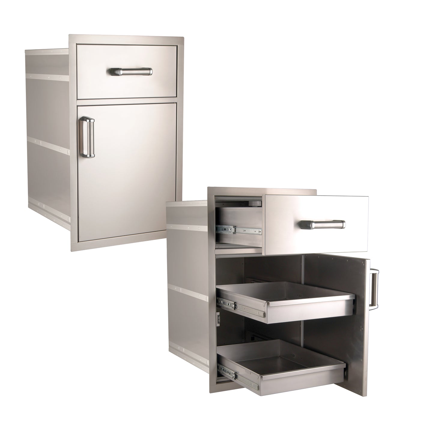 Stainless Pantry Door Drawer