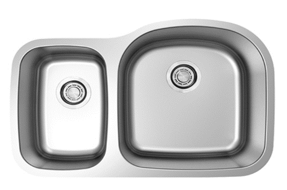 Genesis Series 30 70 18g Stainless Steel Sink - Reverse