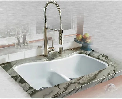 Ceco White Windansea 60/40 Cast Iron Kitchen Sink