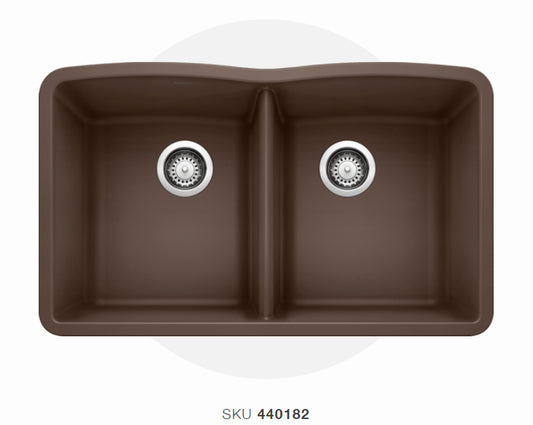 Blanco  Cafe Brown Diamond Silgranit 50/50 Granite Composite Kitchen Sink