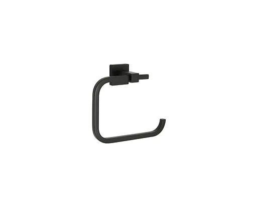 Huntington Brass Matte Black Razo Towel Ring