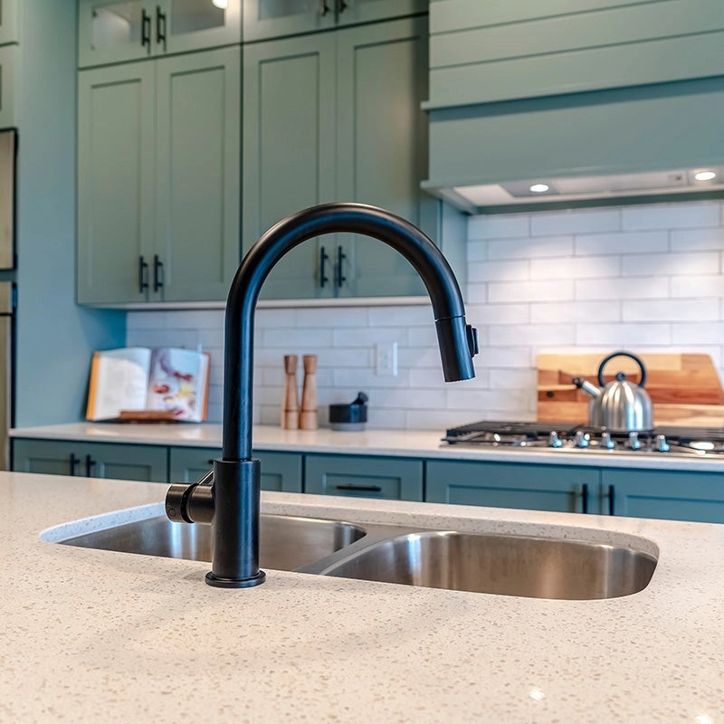 Cabinets paired with granite and quartz countertops