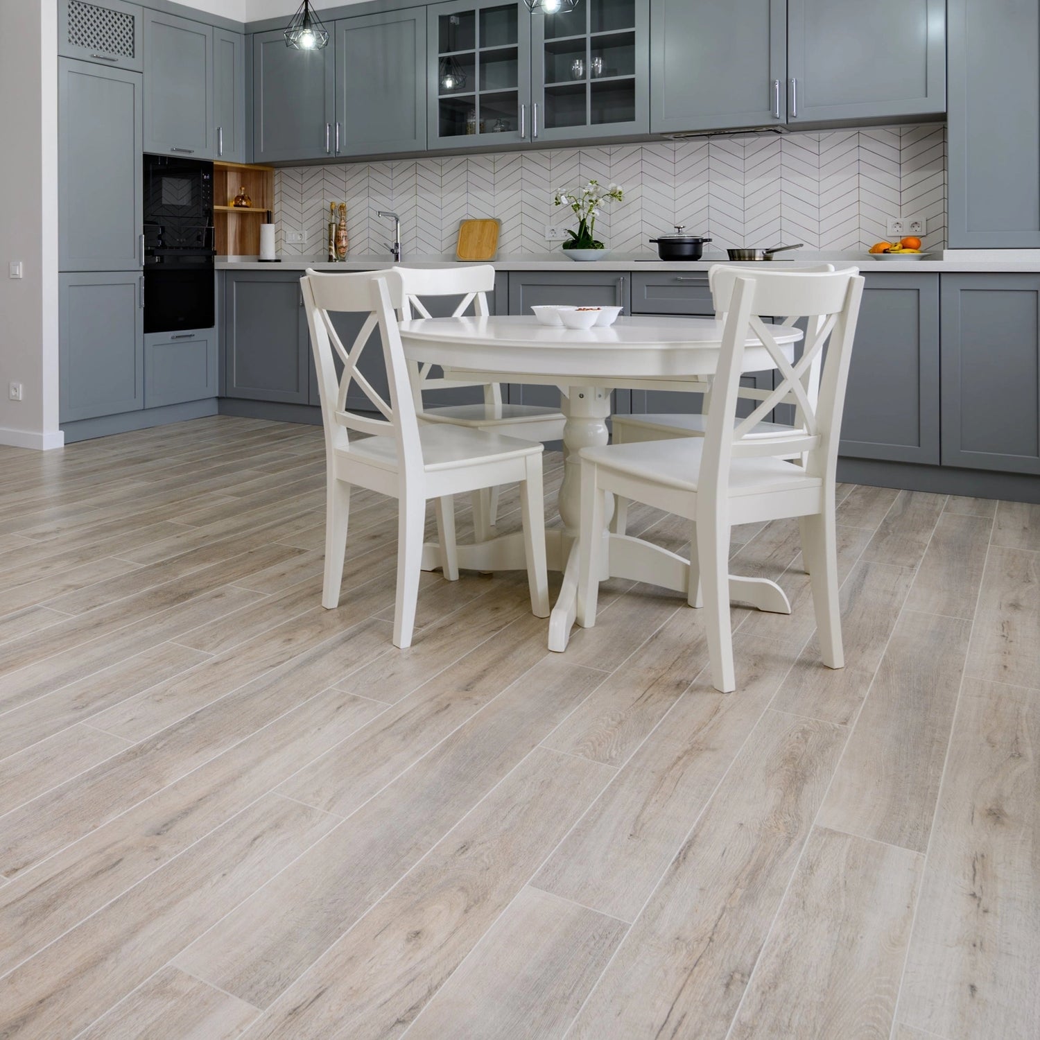 Custom flooring installation with premium materials