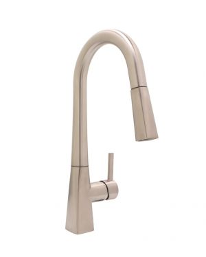 Huntington Brass Satin Nickel Ellery Contemporary Square Kitchen Faucet