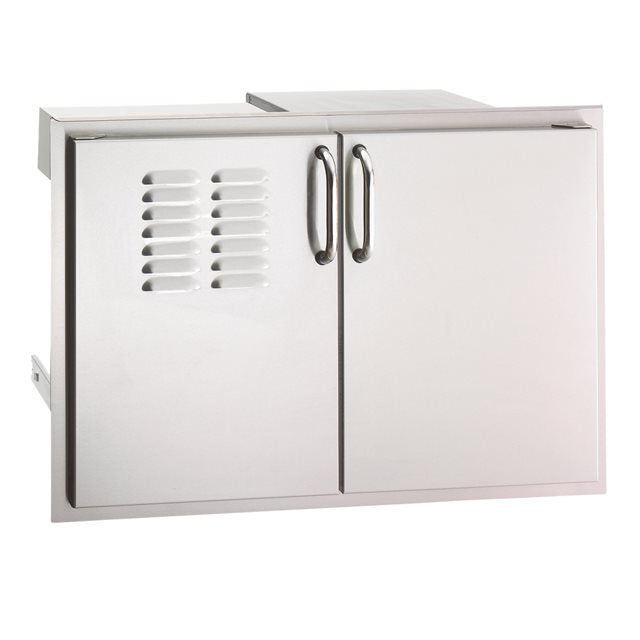 Fire Magic Stainless Vented Double Door Trash Pullout