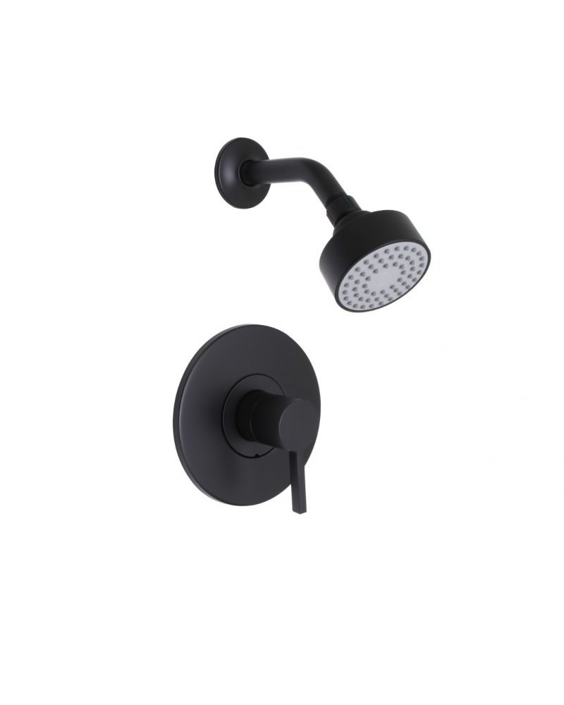 Huntington Brass Matte Satin Black Emory II Shower Combo Kit