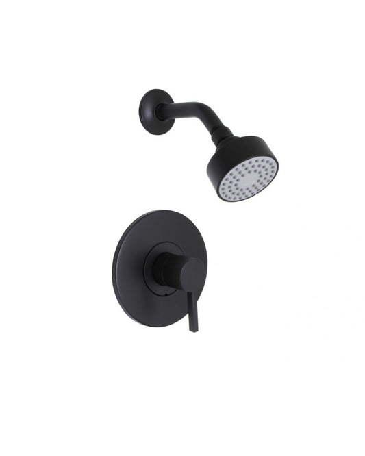 Huntington Brass Matte Satin Black Emory II Shower Combo Kit