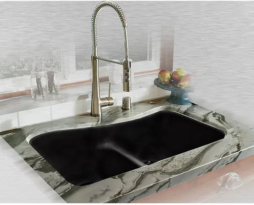 Ceco  Black Windansea 60/40 Cast Iron Kitchen Sink