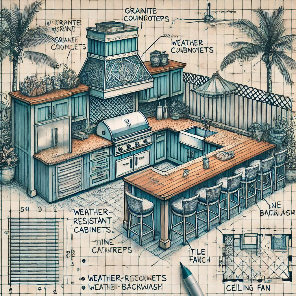 Outdoor kitchen design and fabrication process