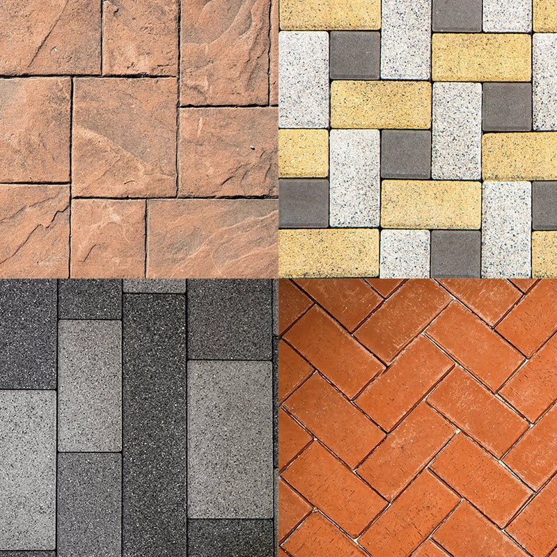 Paver design and color selection in showroom