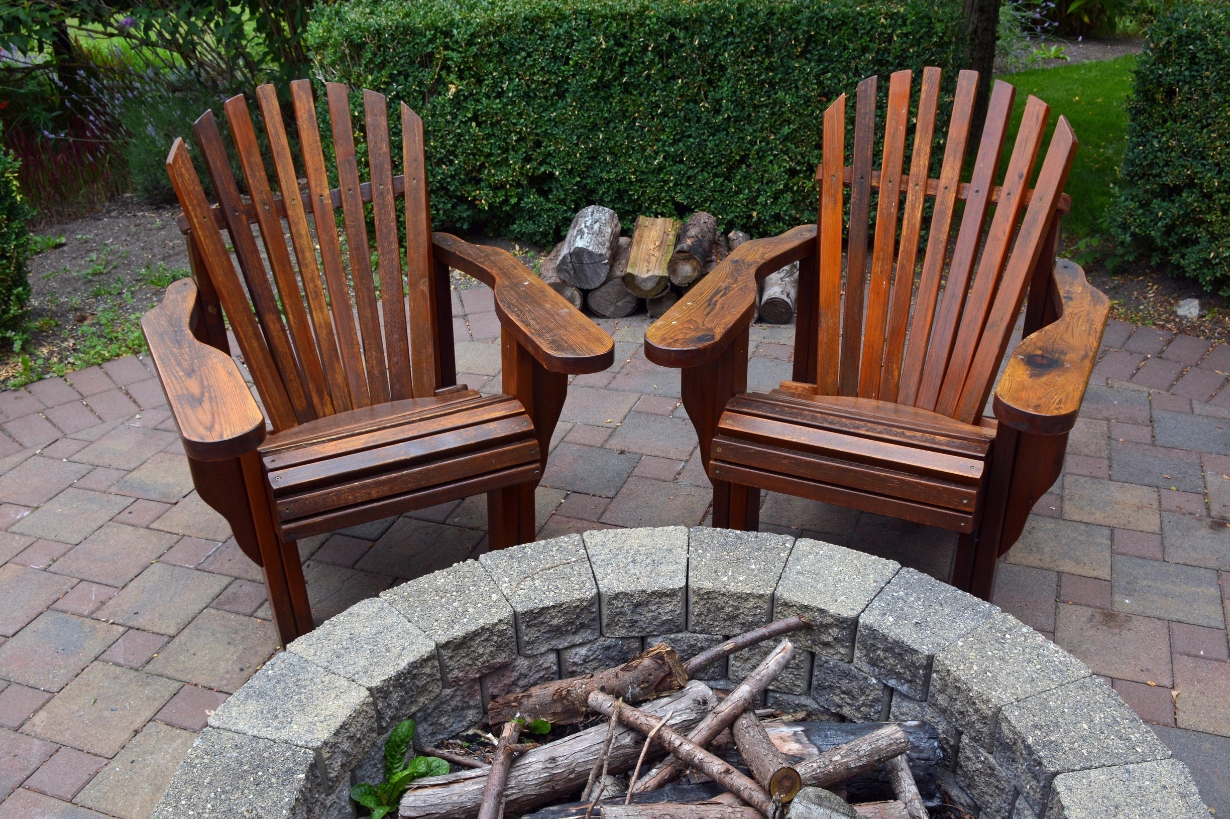 Paver fire pit and steps for outdoor spaces