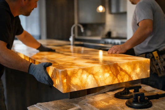 Backlit Onyx Countertop Installation Done Right
