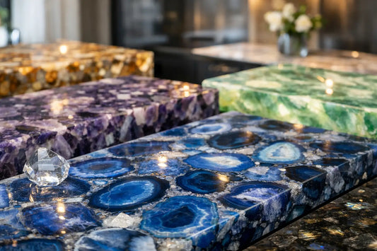 7 Gemstone Countertop Design Ideas That Shine