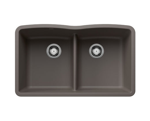Blanco  Volcano Gray Diamond Equal Low Divide Granite Composite Kitchen Sink