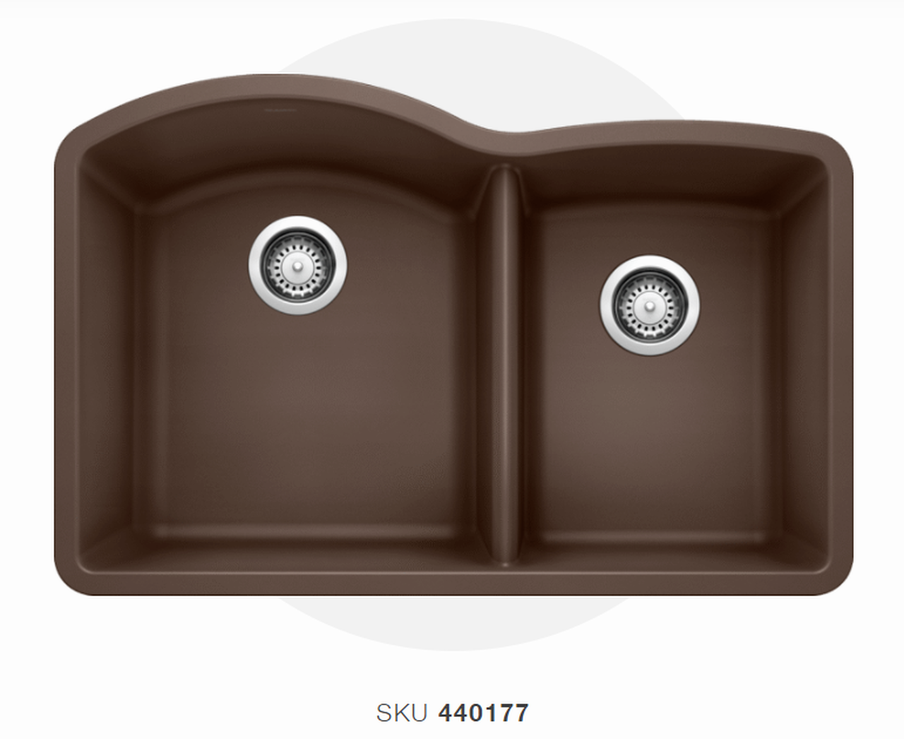 Blanco  Cafe Brown Diamond Silgranit 60/40 Granite Composite Kitchen Sink