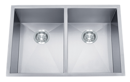 Dakota  Stainless Zero Radius 50/50 16 Gauge Stainless Steel Kitchen Sink