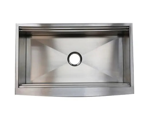 Q  Stainless Lipari  apron front  16 Gauge Stainless Steel Kitchen Sink