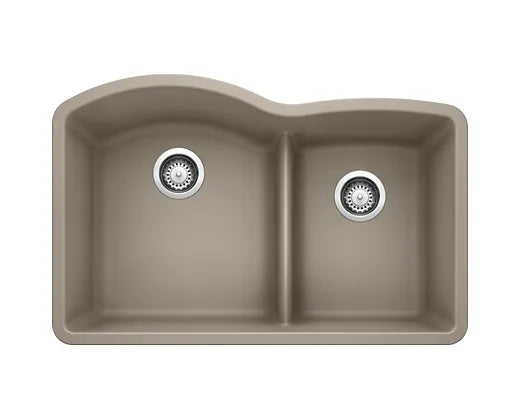 Blanco  Truffle Diamond 1  3/4 Low Divide 60/40 Granite Composite Kitchen Sink