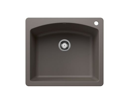 Blanco  Volcano Gray Diamond Medium Single Granite Composite Kitchen Sink