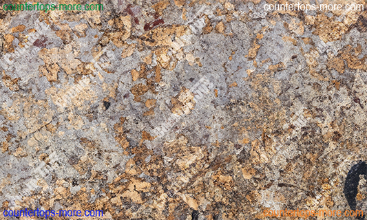 Exotic Gold Granite countertop material for kitchen or bathroom remodel