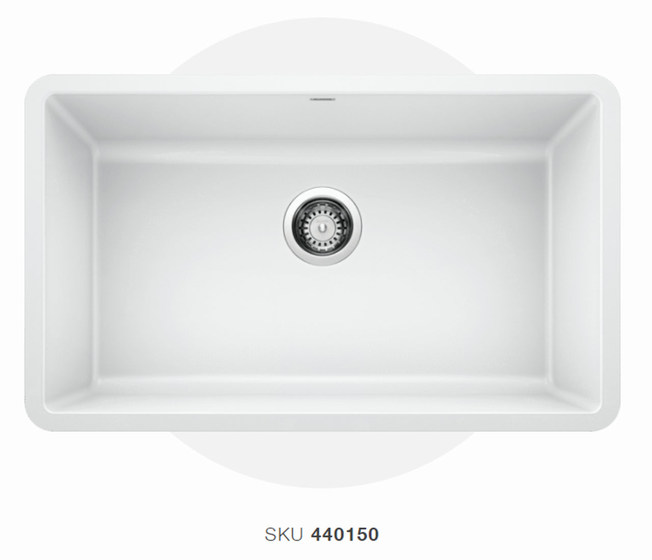 Blanco  White Diamond Silgranit Single Bowl Granite Composite Kitchen Sink