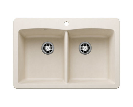 Blanco  Soft White Diamond Equal Double Granite Composite Kitchen Sink
