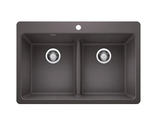Blanco  Cinder Liven Equal Double Granite Composite Kitchen Sink