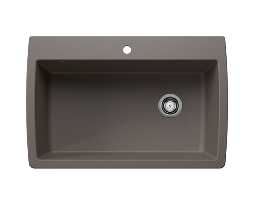 Blanco  Volcano Gray Diamond Super Single Granite Composite Kitchen Sink