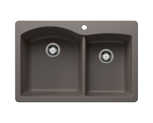 Blanco  Volcano Gray Diamond 1  3/4 Bowl Granite Composite Kitchen Sink