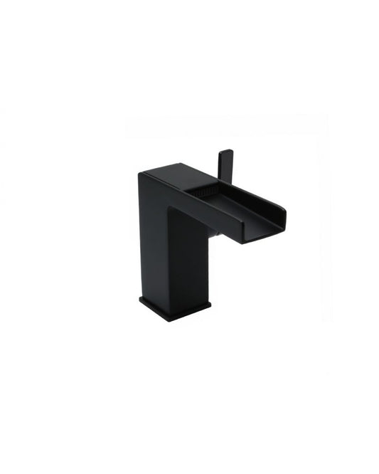 Huntington Brass Matte Satin Black Razo Single Control Open Channel Bath Faucet