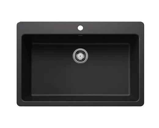 Blanco  Coal Black Liven Super Single Granite Composite Kitchen Sink