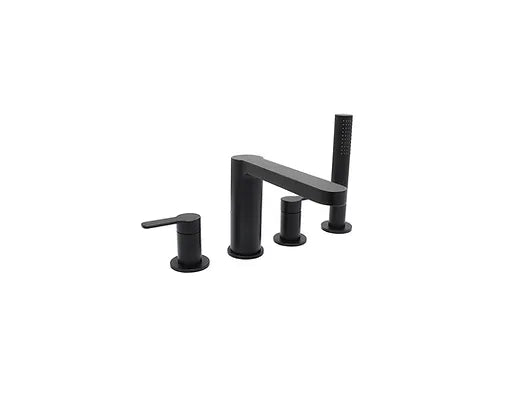 Huntington Brass Matte Black Tazio Roman Tub Filler