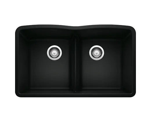 Blanco  Coal Black Diamond Equal Low Divide Granite Composite Kitchen Sink