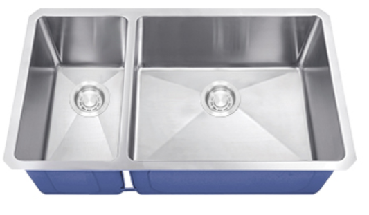 Dakota  Stainless Micro Radius 30/7 16 Gauge Stainless Steel Kitchen Sink