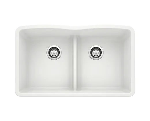 Blanco  White Diamond Equal Low Divide Granite Composite Kitchen Sink