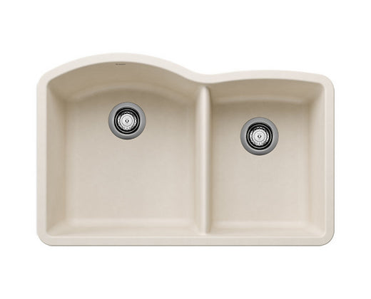 Blanco  Soft White Diamond 1  3/4 Low Divide 60/40 Granite Composite Kitchen Sink