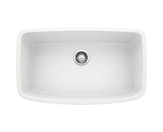 Blanco  White Valea Super Single Granite Composite Kitchen Sink