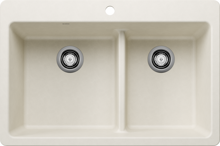 Blanco  Soft White Liven 1  3/4 Granite Composite Kitchen Sink