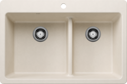 Blanco  Soft White Liven 1  3/4 Granite Composite Kitchen Sink