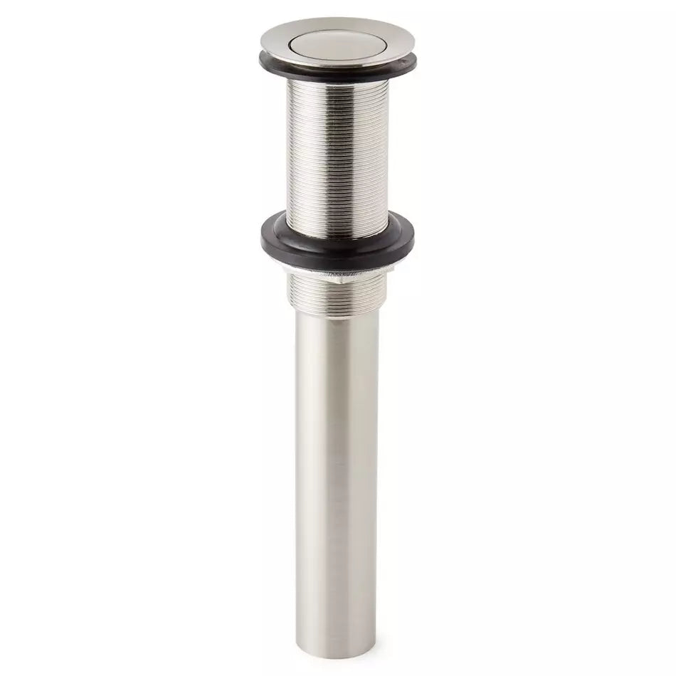 PROHS Brushed Nickel 1  1/2  Vessel Pop  Up w / o Overflow Drain