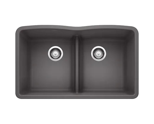 Blanco  Cinder Diamond Equal Low Divide Granite Composite Kitchen Sink
