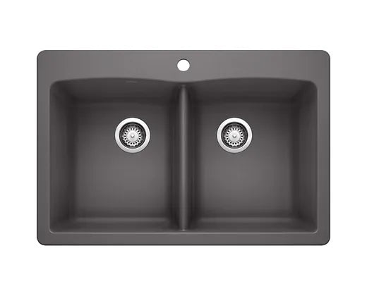 Blanco  Cinder Diamond Equal Double Granite Composite Kitchen Sink